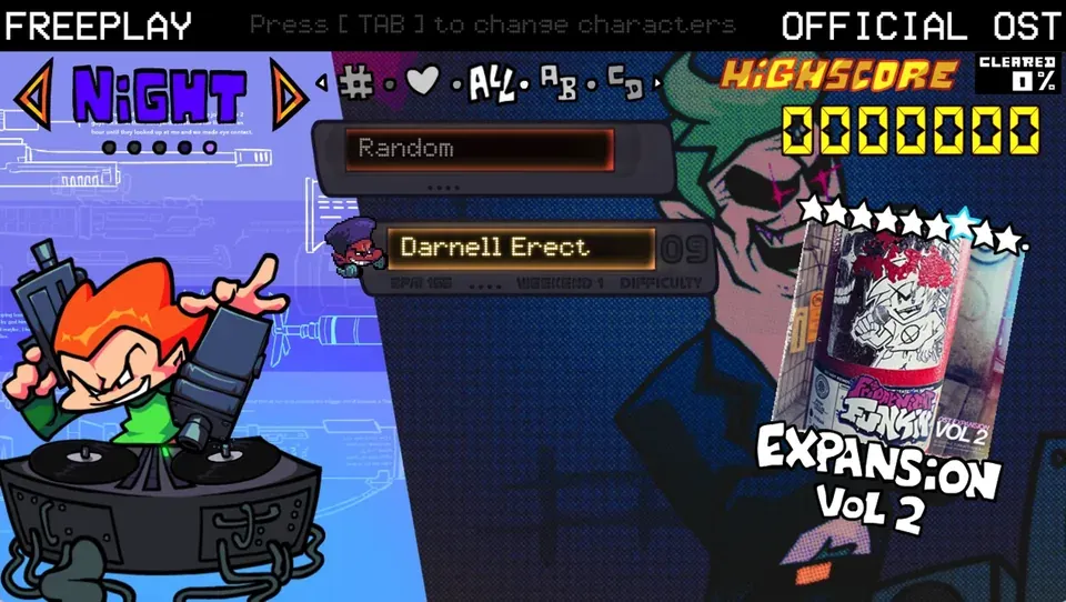 Freeplay with Pico selected on Weekend 1 Erect content